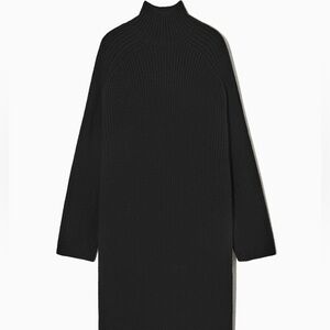 COS 100% Wool Maxi Turtleneck Knit Dress - Scandi Girl Norwegian Style Dress